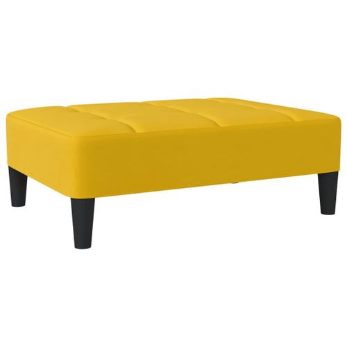 Vidaxl Repose-Pied Jaune 78x56x32 Cm Velours