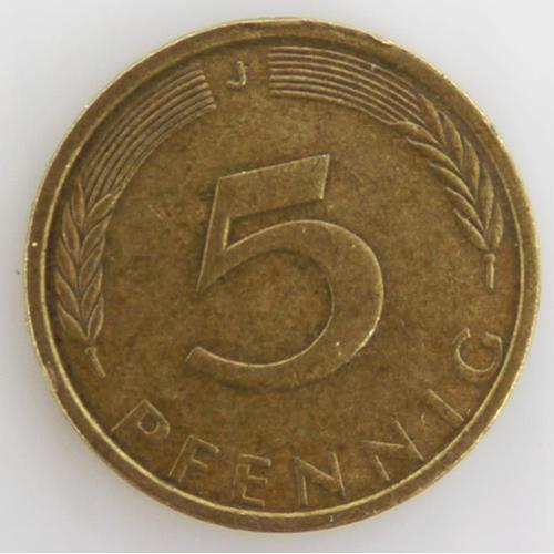 Chêne 5 Pfennig Bronze Ttb 1972 Allemagne - Pièce De Monnaie