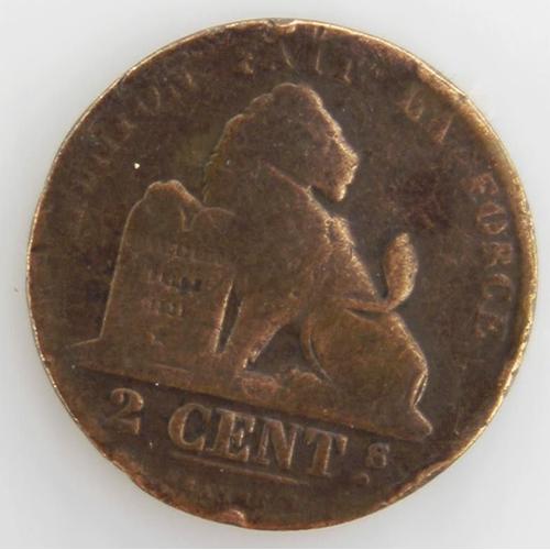 2 Centimes Bronze Tb 1863 Belgique - Pièce De Monnaie
