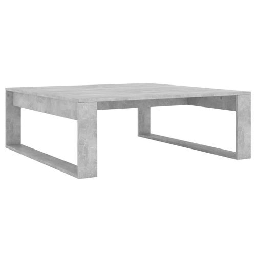 Vidaxl Table Basse Gris Béton 100x100x35 Cm Aggloméré