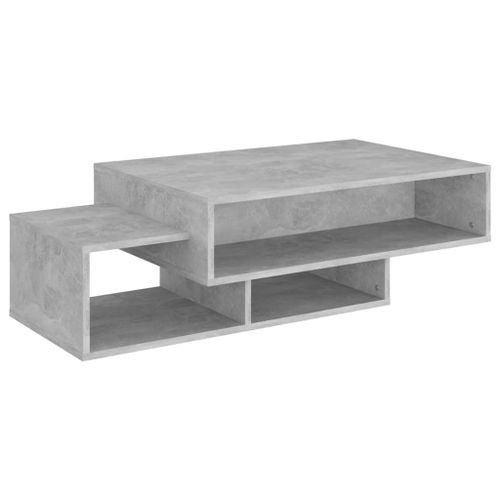 Vidaxl Table Basse Gris Béton 105x55x32 Cm Aggloméré