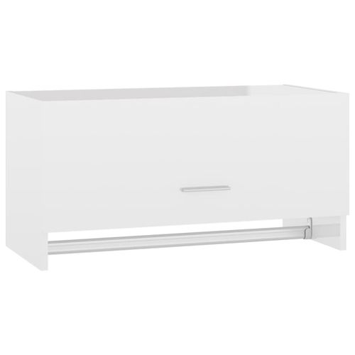 Vidaxl Garde-Robe Blanc Brillant 70x32,5x35 Cm Aggloméré