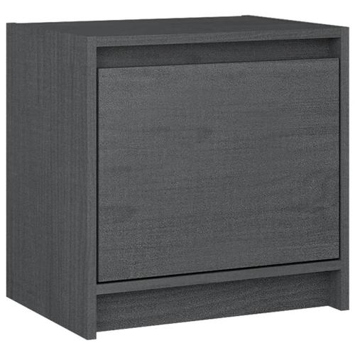 Vidaxl Table De Chevet Gris 40x30,5x40 Cm Bois De Pin Massif