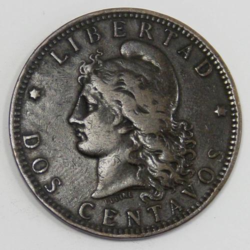 10 Centavos Bronze Sup 1891 Argentine - Pièce De Monnaie