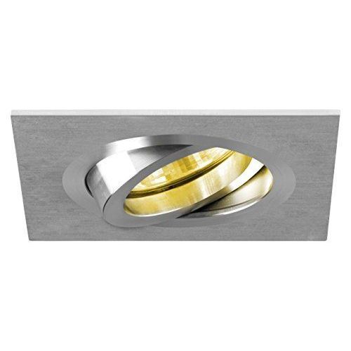 Lumitek Proton 1créoles Décoratif Orientable, 1x Mr16, Gu5.3, Aluminium Brossé