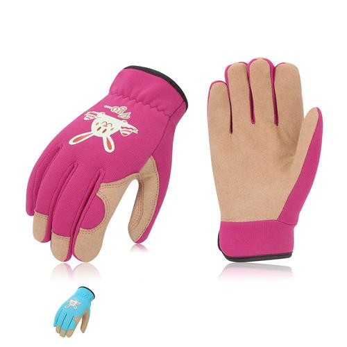 2 paires de gants de jardin pour enfants de 4 à 5 ans, gants de