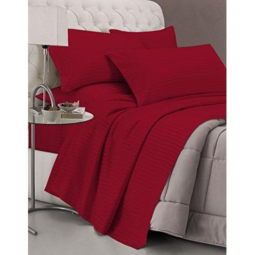 Italian Bed Linen Parure De Lit Complète 300x250x1 Cm Bordeaux