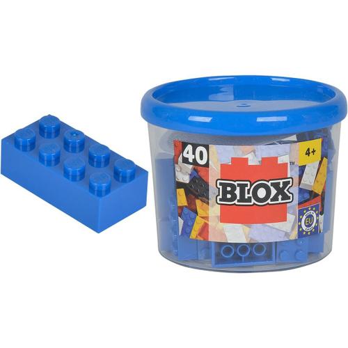 Simba - 104118881 - Ensemble De Blocs De Construction - Blox 8 - 40 Pièces - Bleu