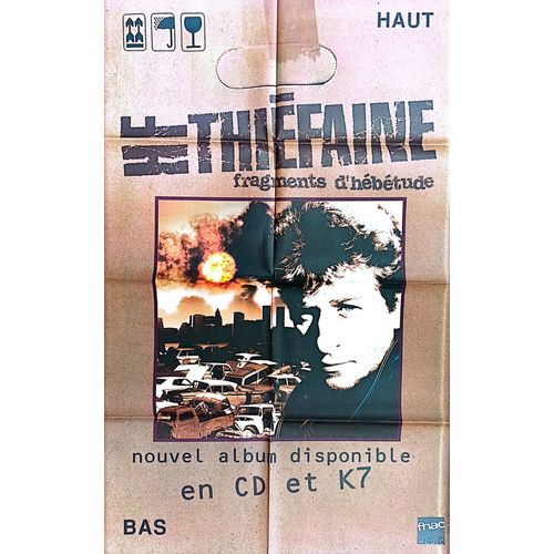 Affiche De Hubert Félix Thiéfaine. Album Fragments D'hébétude. 80 X 120 Cm.