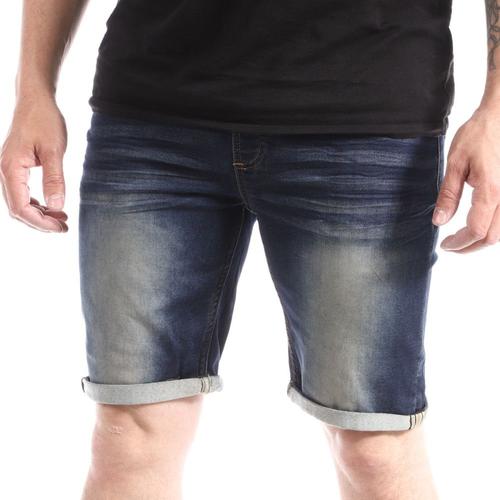 Short En Jean Bleu Foncé Homme Paname Brothers Lev