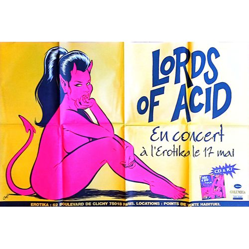 Affiche De Concert. Lords Of Acid. 80 X 120 Cm.