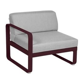 Fermob - Fauteuil Bellevie Module Gauche - B9 Cerise Noire - Gris Flanelle - Rouge