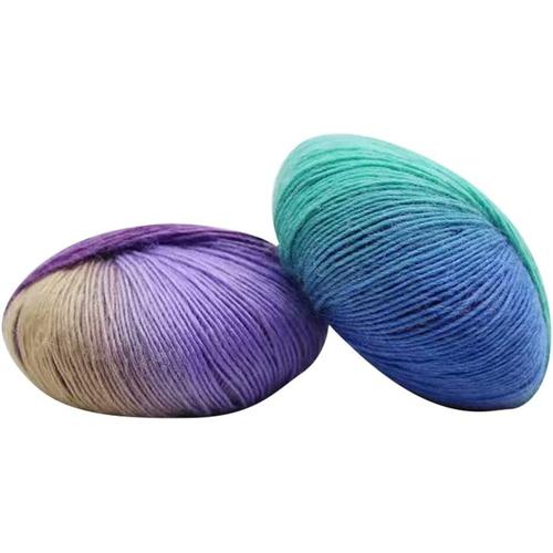 EDGEAM Lot de 7 pelotes de laine à tricoter multicolores de 50 g (couleurs  : rouge, orange, jaune, vert, bleu, bleu foncé, violet) pour tricot à la  main : : Cuisine et Maison