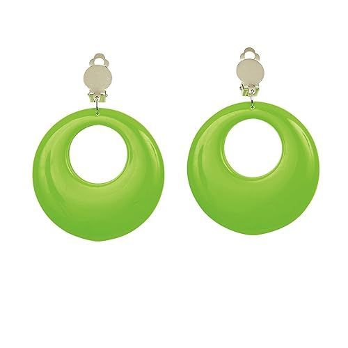 Boucles D'oreilles Verte Fluo Adulte