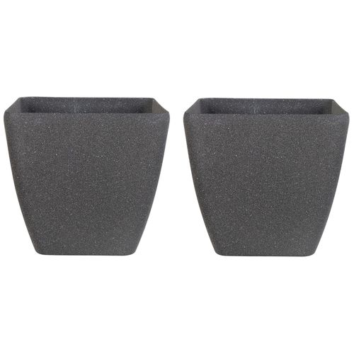 Lot De 2 Cache-Pots Gris 42 X 42 X 42 Cm Zeli