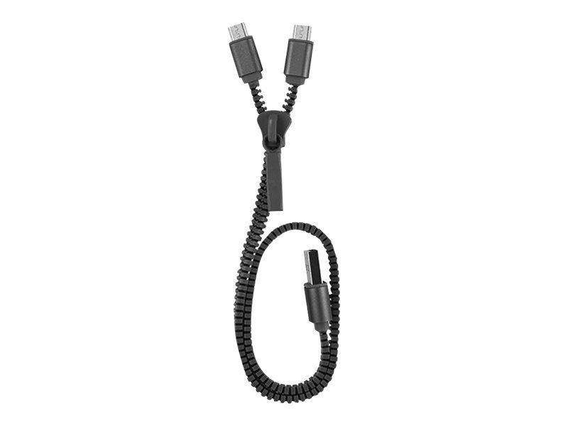 muvit - Câble USB - USB (alimentation uniquement) (M) pour Micro-USB de type B (alimentation uniquement) (M) - 1 A - 35 cm - noir