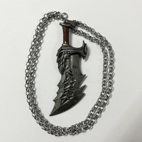 Il Je - Collier De Jeu Dieu De La Guerre, Lames D'épée Du Chaos, Olympus Kratos, Bijoux Pendentif Classique, Armes Pour Hommes