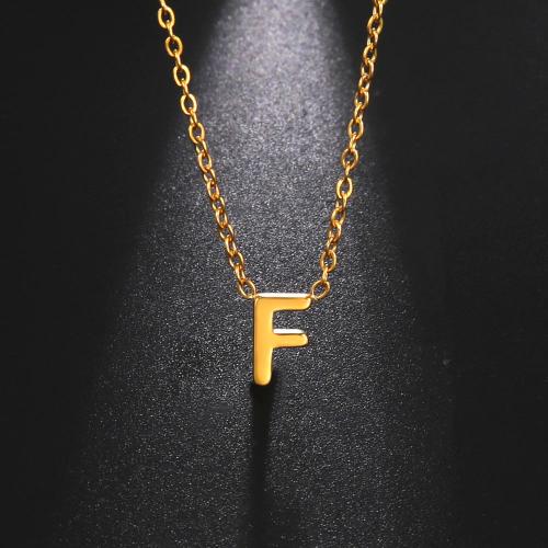 Couleur Acier - 45-50 Cm - Collier Minimaliste Avec Lettres Initiales Pour Femmes, Alphabet En Acier Inoxydable, Ras Du Cou, Chaîne, Bijoux, Cadeau D'anniversaire, Vente En Gros, A-Z