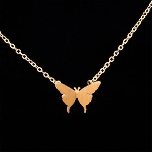 Style 4 - Collier Papillon En Acier Inoxydable Pour Femmes, Mignon, Cristal Violet, Colliers Esthétiques, Breloques, Ras Du Cou, Fête, Bijoux Cadeau