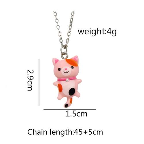 Style 7 - Collier Patte De Chat Mignon Animal Chat Animaux De Compagnie Chat Acrylique Bouchon De Bouteille Chat Pendentif En Métal Collier Pour Enfants Chaîne Ras Du Cou Bijoux Cadeau