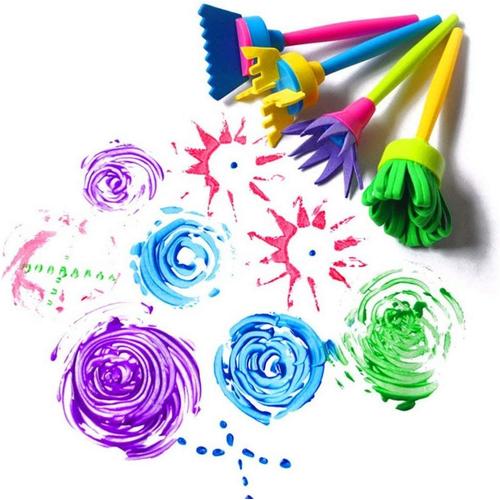 Creative Flower Stamp Sponge Brush Enfants Enfants Art Peinture Outils Utiles Et Pratiques