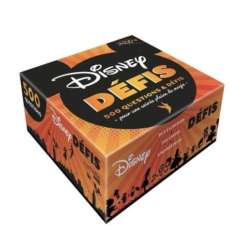 Disney Défis - 500 Questions & Défis Pour Une Soirée Pleine De Magie - Avec 2 Dés, 20 Cartes Spéciales, 5 Pions, 100 Cartes Défis, 1 Plateau De Jeu