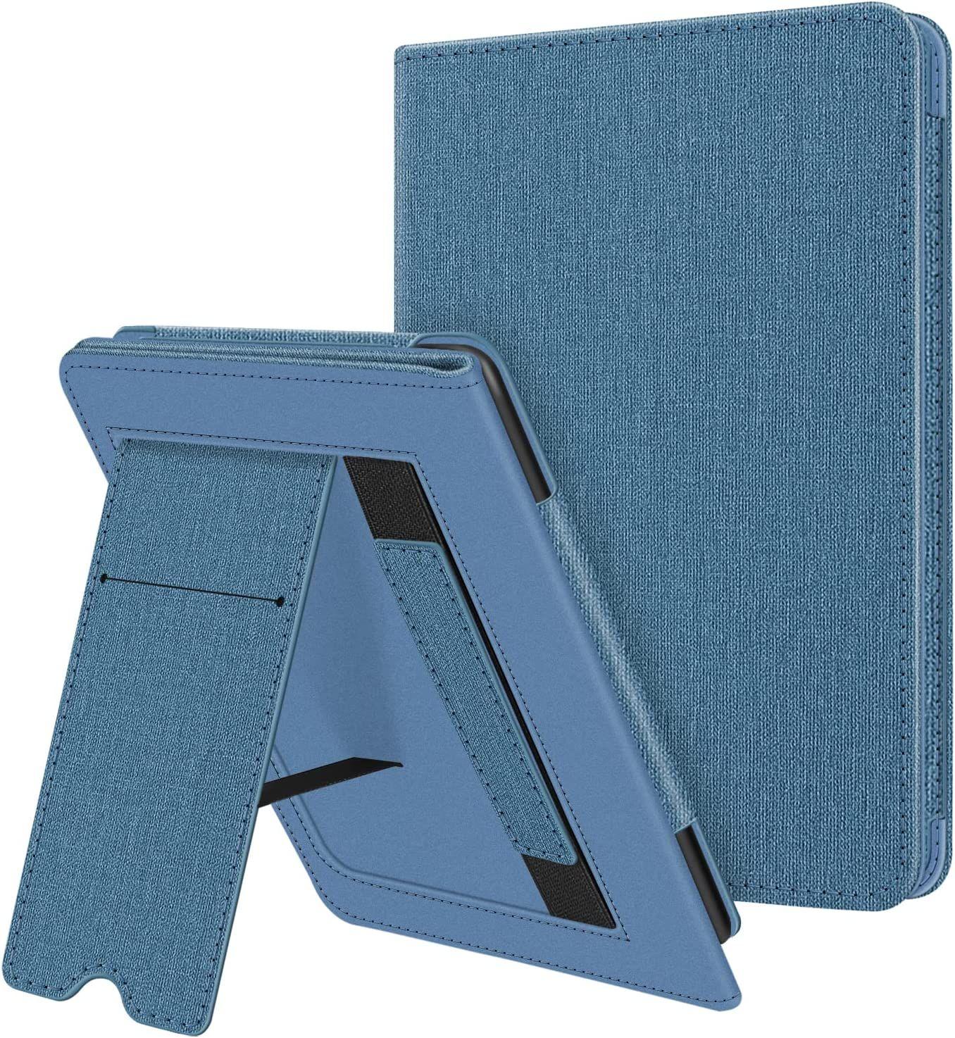 Étui pour 6 Nouveau Kindle (11e génération, modèle 2022), Coque de  Protection Kickstand avec Fente pour Carte et dragonne, Veille/Réveil  Automatique, (ZB -Twilight Bleu)