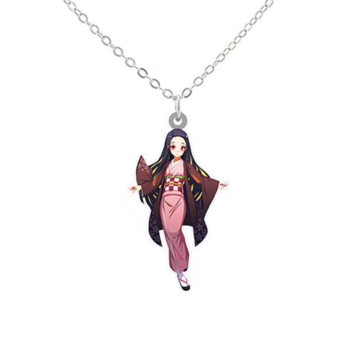 Gm210 - 55cm - Colliers À Maillons Vintage En Pvc Pour Filles, Bijoux De Fête, En Résine, Tanjirou Demon Slayer, À Faire Soi Même