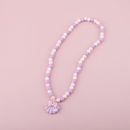 Coquillage Violet - Colliers Pour Enfants, Pendentif Flocon De Neige Arc En Ciel, Collier Perlé, Design Mignon, Perles Pour Enfants, Bijoux À Faire Soi Même, Cadeaux