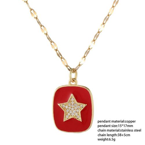 Nk005g5 - Pendentif Coeur Rouge Amour Collier Pour Femmes Ras Du Cou Longues Chaînes Cou Dentelle Couleur Or Collier Amoureux Cadeau Boho Fête Bijoux De Mode