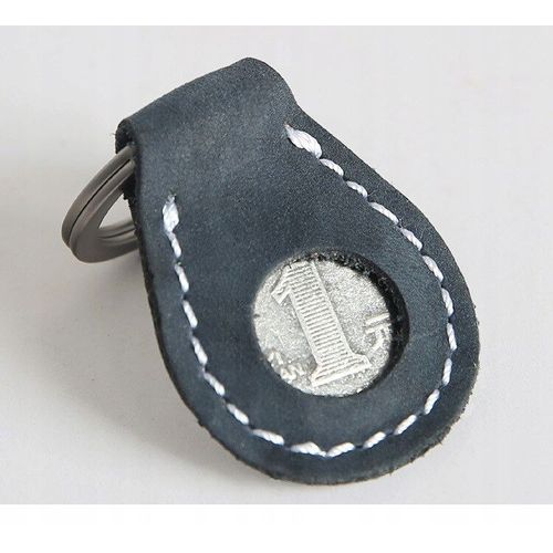 Petit portefeuille bleu en cuir de style CICICUFF