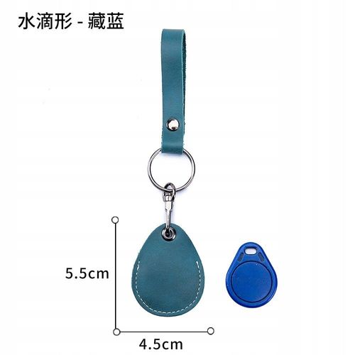 Forme Goutte - Cuir de Vachette Style Bleu