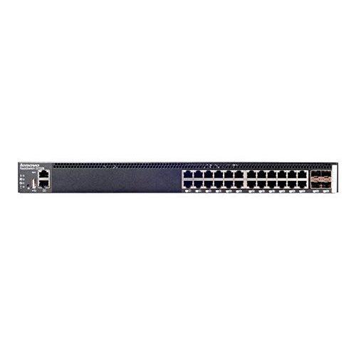Lenovo RackSwitch G7028 - Commutateur - Géré - 24 x 10/100/1000 + 4 x 1 Gigabit / 10 Gigabit SFP+ - Montable sur rack - pour ThinkAgile HX3721 Certified Node 7Y88
