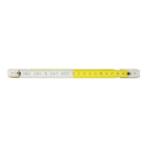 Mètre pliant en bois KS TOOLS, blanc/jaune, 2m (300.0063)