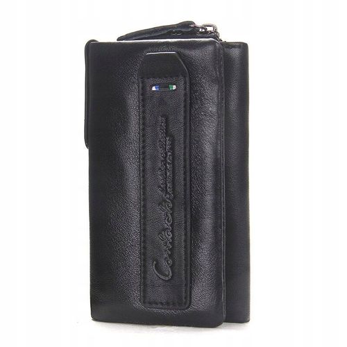 Le style noir de CONTACT'S Genuine Leather Men Po