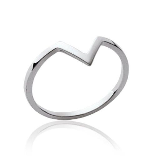 Bague Alliance Moderne Femme - Argent 925/1000 Massif Rhodié - Triangle
