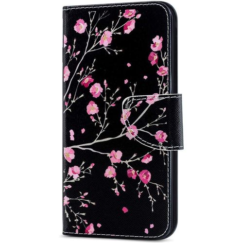 Coque Iphone 6s / Iphone 6,Etui Housse Pour Iphone 6s Coque Paillette Anime Paillon Unicorn Fleur Pu Cuir Flip Wallet Couverture Pour Iphone 6s,Hx Pink Flower