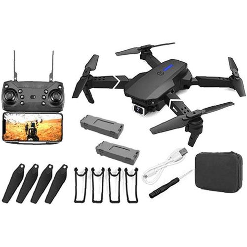 GPS Drone E88 Pro pour adultes 4K Caméra Pliable vidéo en direct Drone RC  quadcopter Aéronefs avec 2Battery Produits de sécurité
