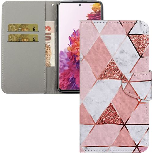 Coque Galaxy S23 5g,Etui Housse Pour Samsung Galaxy S23 5g Coque Paillette Fleur Papillon Chat Pu Cuir Flip Wallet Couverture Pour Samsung Galaxy S23 5g,Xc Pink Marble