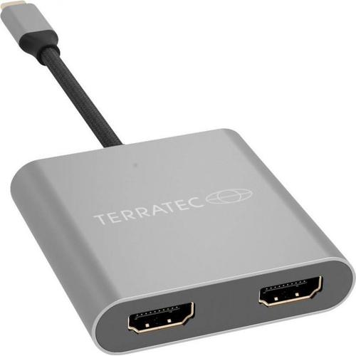 Terratec Connect C10, Usb Type-c Adapter Mit 2 X Hdmi