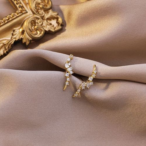 Boucles D'oreilles Classiques À Strass Géométriques Pour Femmes, Bijoux De Luxe À La Mode Pour Étudiantes, Élégantes, 2020