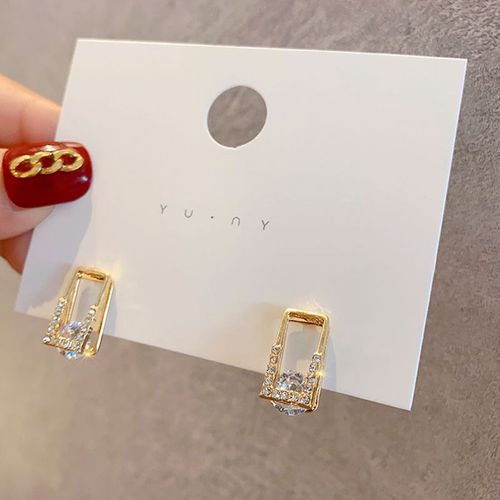 Boucles D'oreilles Géométriques, Style Coréen, Simple, Carré, Petite, Rétro, Bijoux, Nouvelle Tendance, 2020