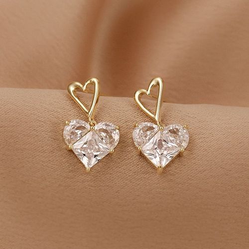 Boucles D'oreilles Avec Pendentif En Cristal Transparent Pour Femmes, Nouveauté Tendance 2021