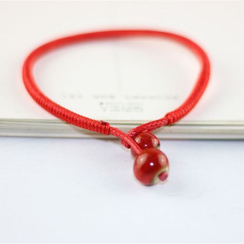 Bracelets Porte-Bonheur En Céramique Pour Hommes Et Femmes, Perle Rouge, Accessoires Faits À La Main, Amoureux, Bijoux Porte-Bonheur, Cadeaux, 2021