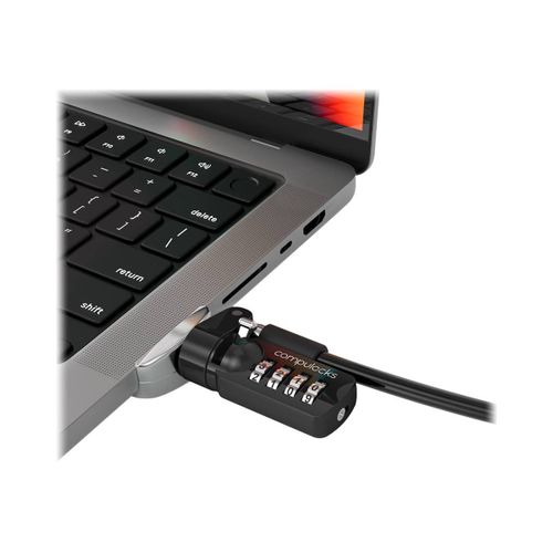 Compulocks Ledge Lock Adapter for MacBook Pro 14" M1, M2 & M3 with Combination Cable - Adaptateur à fente de verrouillage pour la sécurité - avec serrure à combinaison - pour Apple MacBook Pro...