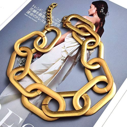 Collier Géométrique En Métal Doré Pour Femmes, Nouvel Arrivage, Accessoires Bijoux De Haute Qualité