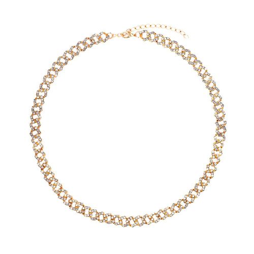 Collier Chaîne Cubaine En Strass Glacé Pour Homme Et Femme, Ras Du Cou, Rose, Bleu, Cristal Scintillant, Rappeur, Bijoux Hip Hop, Nouvelle Collection