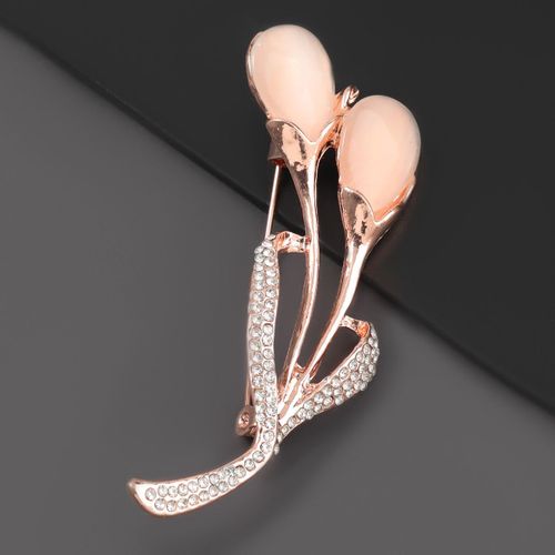 Broche En Métal Résine Fleur Strass, À La Mode Simple, Broche Femme, Populaire Créatif Corsage Étudiant Bijoux Accessoires