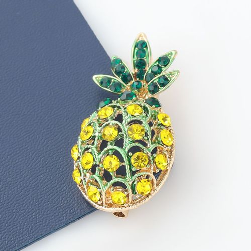 Broche Ananas En Métal Pour Fille, Jolie Épingle À Fruits, Badge Populaire, Accessoires De Fête Sur Le Campus