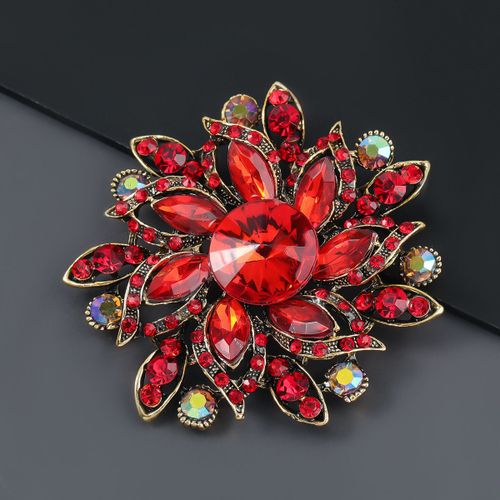 Broche En Métal Avec Strass En Verre Pour Femme, Accessoires De Bijoux Créatifs Et Populaires